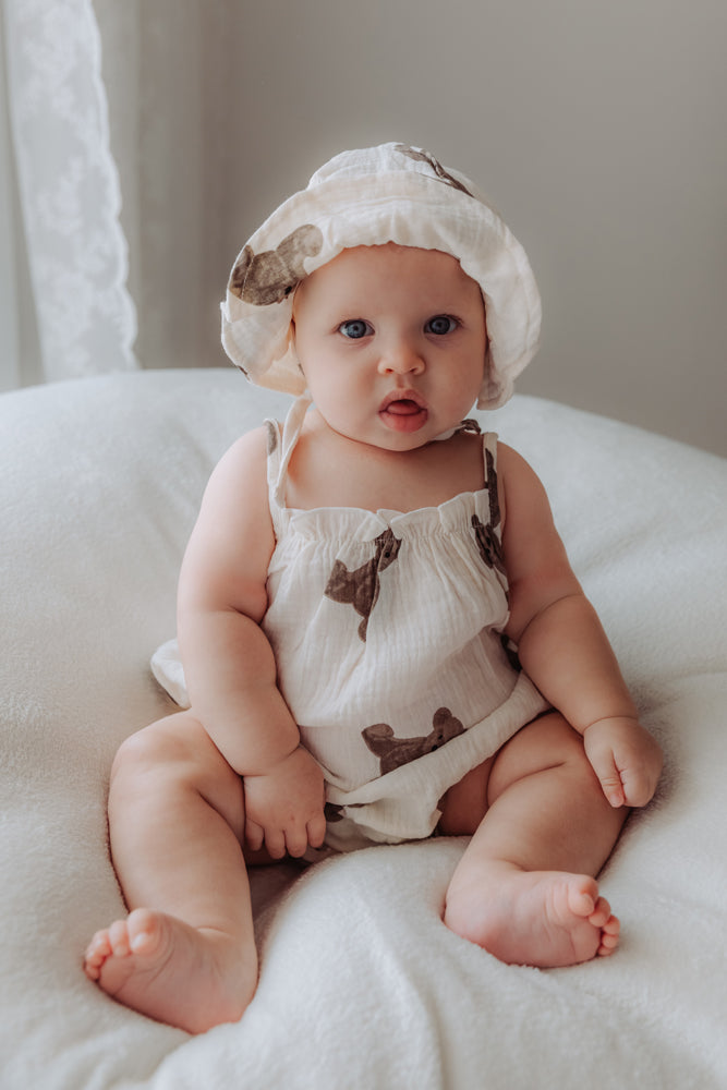 Cheesecloth hot sale romper baby