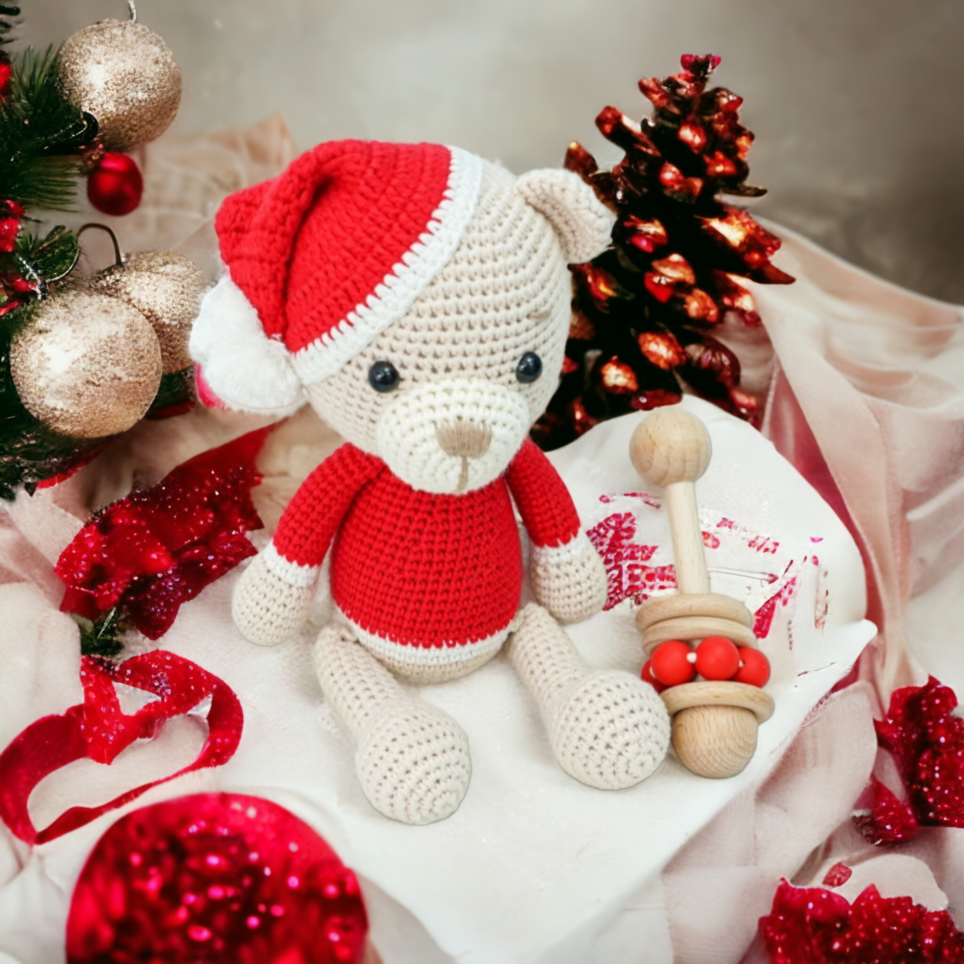 Santa Teddy Set