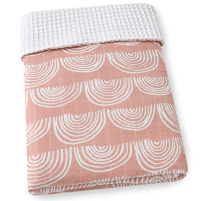 Pink Boho Bamboo Cotton Blanket