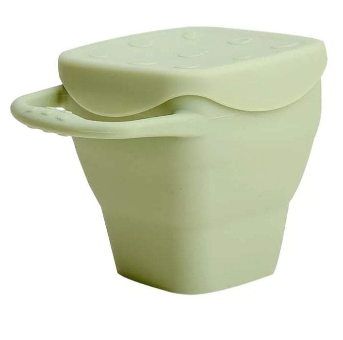Green Silicone Foldable Snack Cup