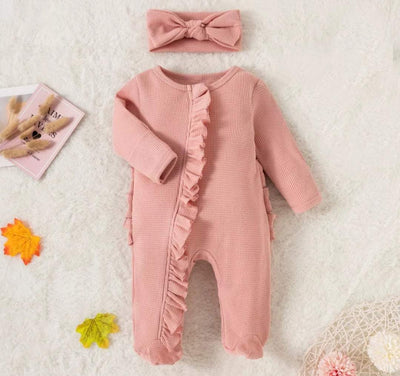 Pretty Ruffles Pink Romper | Image 2