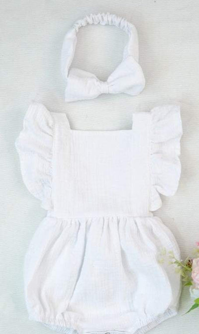 White Ruffle Onesie